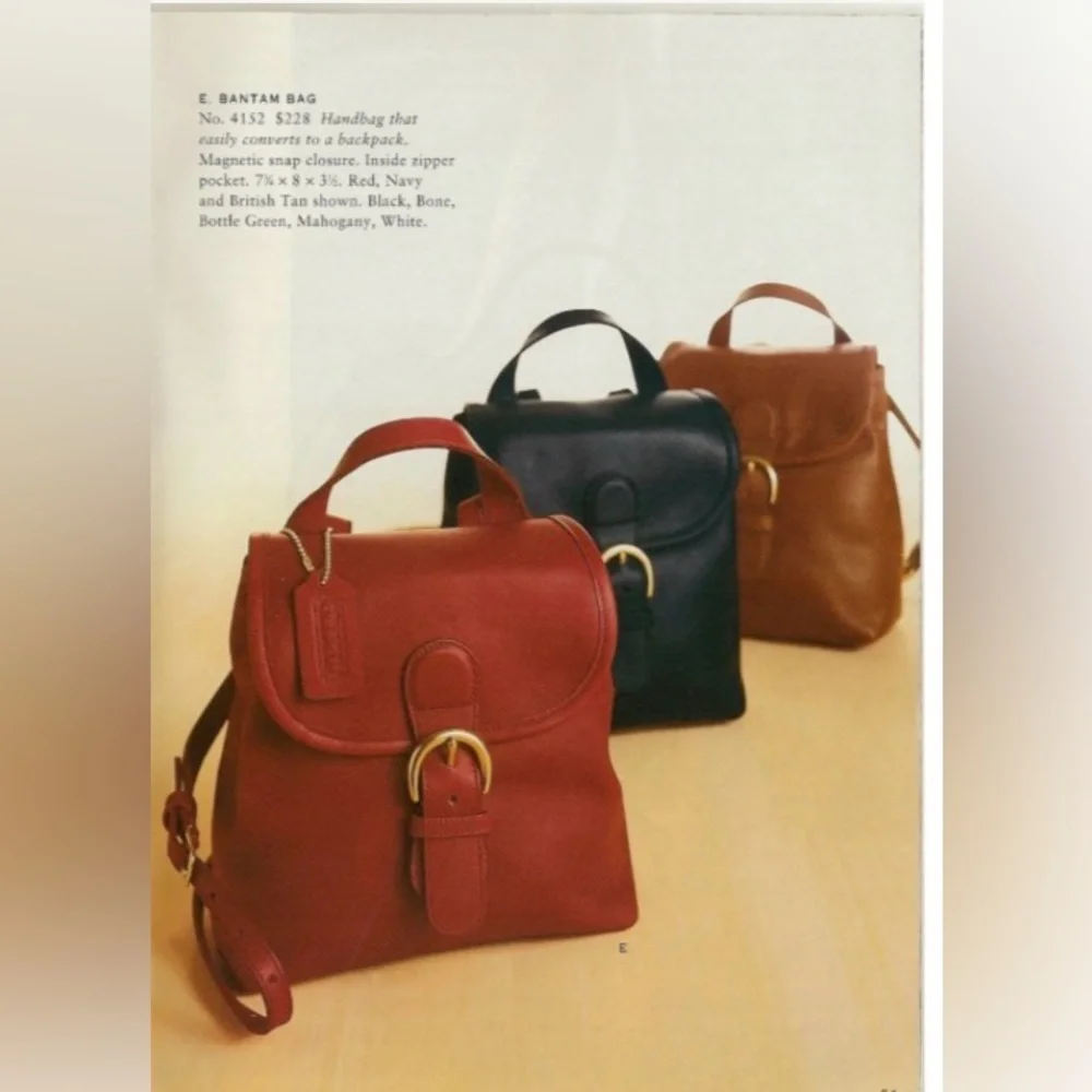 Vintage Coach Chamois Bantam Bag Style # 4152 Backpack Mini Bag - Picture 14 of 15